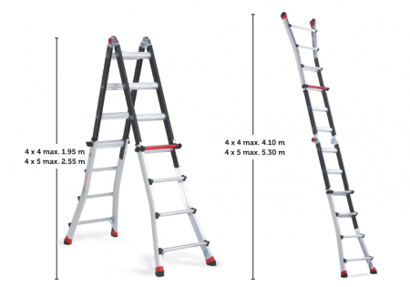 Шарнирная лестница-трансформер Altrex Varitrex Teleprof 4X5