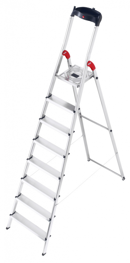Стремянка алюминиевая Hailo L60 8 ступеней EasyClix