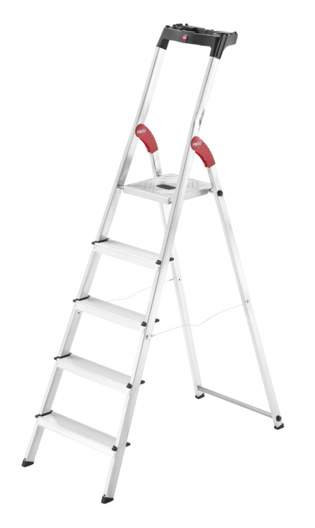Стремянка алюминиевая Hailo L60 5 ступеней EasyClix