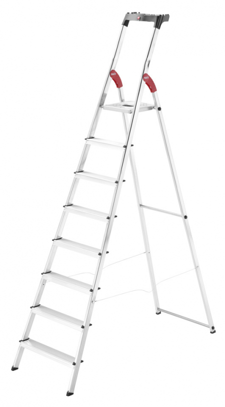 Стремянка алюминиевая Hailo L60 8 ступеней EasyClix