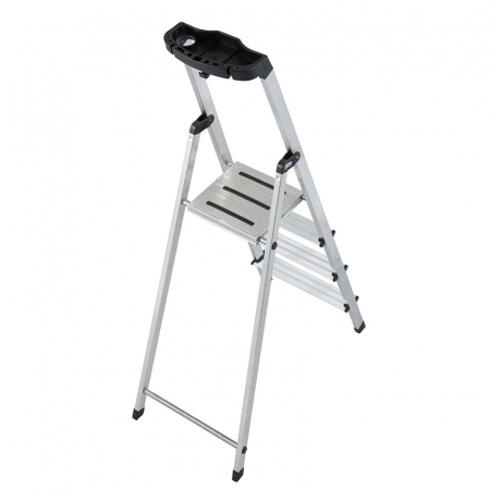 KRAUSE Safety Алюминиевая стремянка с большой полкой 4 ступ. (арт. 128942)