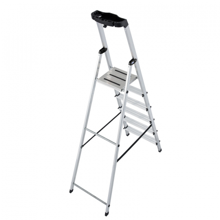 KRAUSE SAFETY Алюминевая стремянка с большой полкой 6 ступ. (арт. 128966)