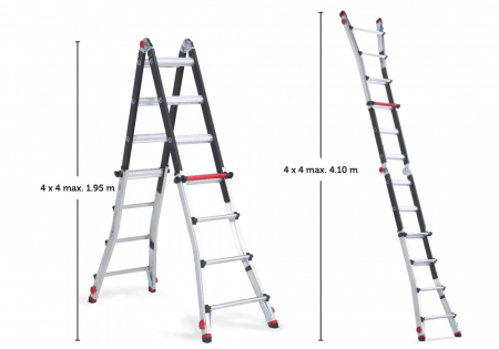 Шарнирная лестница-трансформер Altrex Varitrex Teleprof FLEX 4X4