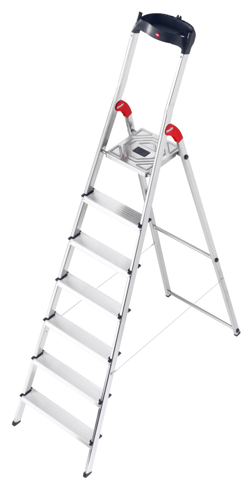 Стремянка алюминиевая Hailo L60 7 ступеней EasyClix