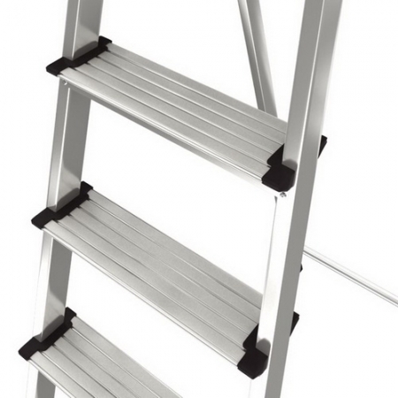 KRAUSE Safety Алюминевая стремянка с большой полкой 8 ступ. (арт. 128980)