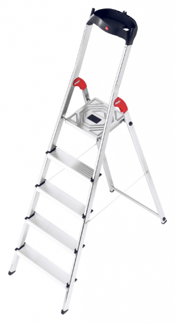 Стремянка алюминиевая Hailo L60 5 ступеней EasyClix
