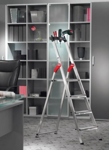 Стремянка алюминиевая Hailo L60 8 ступеней EasyClix