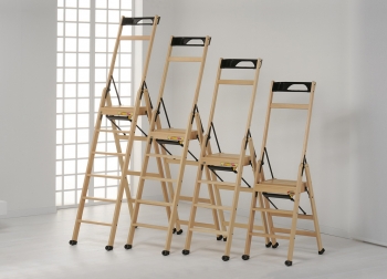 Стремянка деревянная Lascala 6 ступеней, цвет Орех (арт. LS6O)
