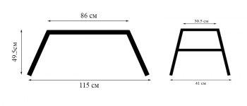 Складная рабочая платформа 102x45х15