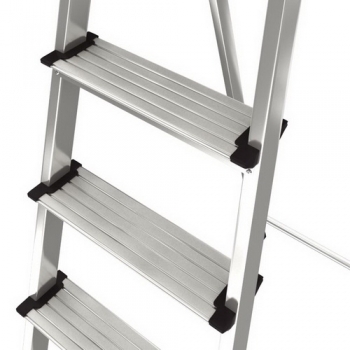 KRAUSE Safety Алюминевая стремянка с большой полкой 8 ступ. (арт. 128980)
